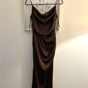 Sophisticated Chocolate Brown Maxi Dress